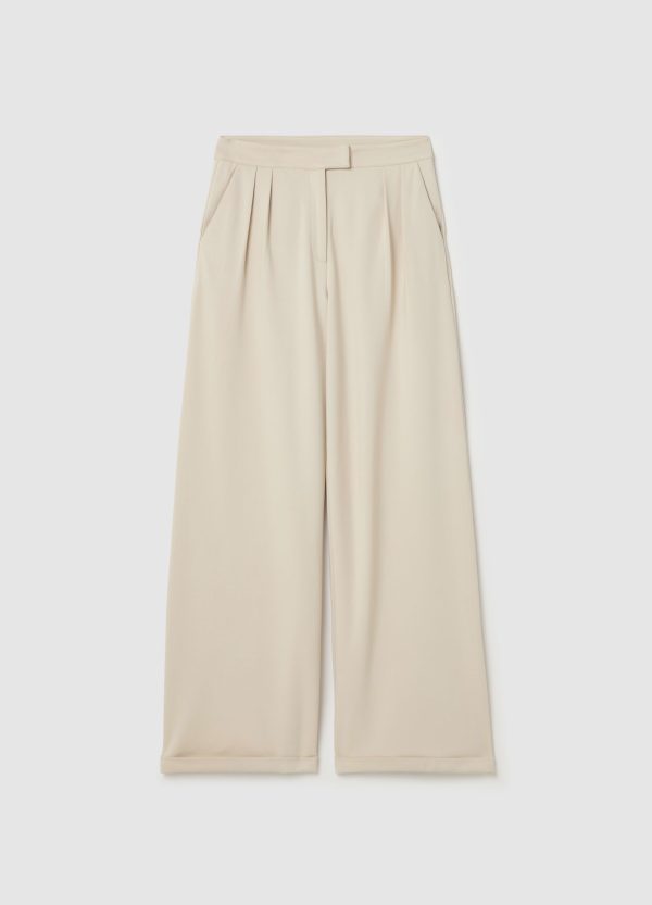 Pantalone palazzo a gamba larga in punto roma - Image 5