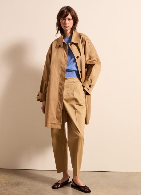 Pantalone carrot fit in cotone stretch