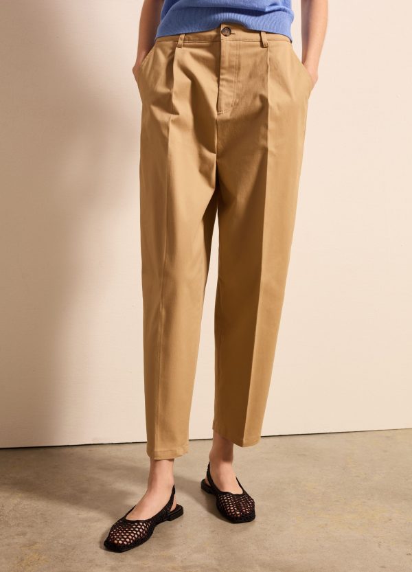 Pantalone carrot fit in cotone stretch - Image 2