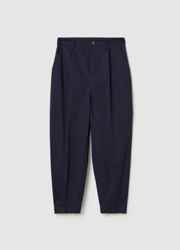 Pantalone carrot fit in cotone stretch - Image 5
