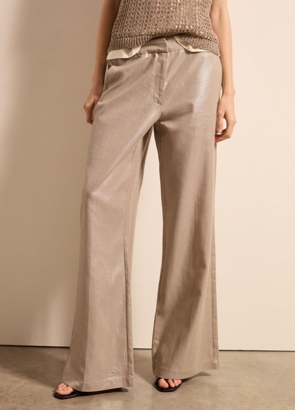 Pantalone a gamba larga effetto metallizzato - Image 2