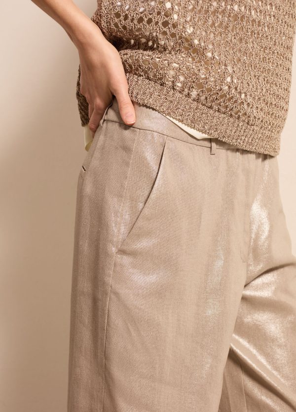 Pantalone a gamba larga effetto metallizzato - Image 3