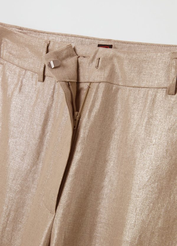 Pantalone a gamba larga effetto metallizzato - Image 6