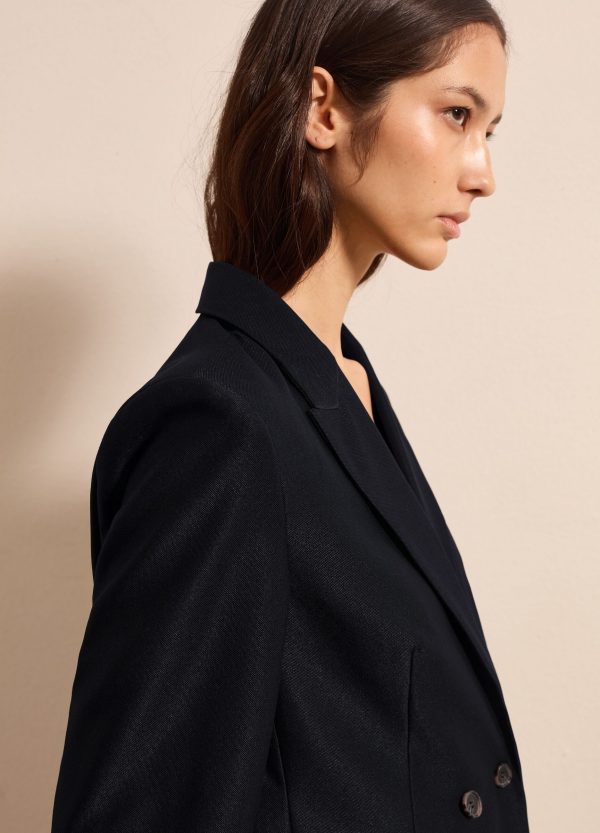 Blazer doppiopetto tinta unita - Image 2