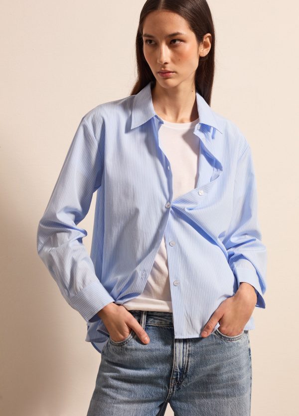 Camicia gessata in cotone