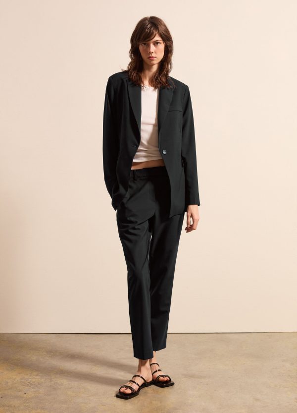 Pantalone a sigaretta tinta unita