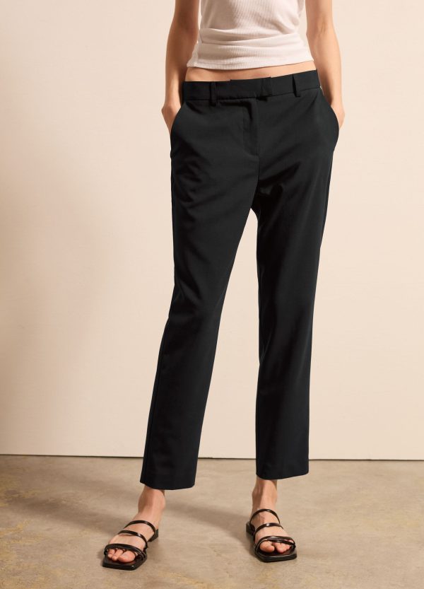 Pantalone a sigaretta tinta unita - Image 2