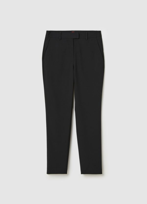 Pantalone a sigaretta tinta unita - Image 5