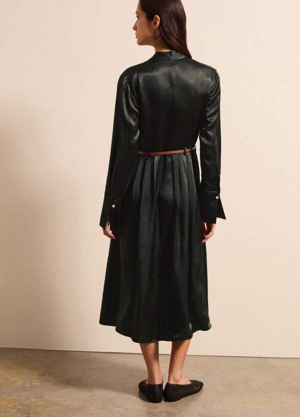 Vestito midi chemisier in satin - Image 4