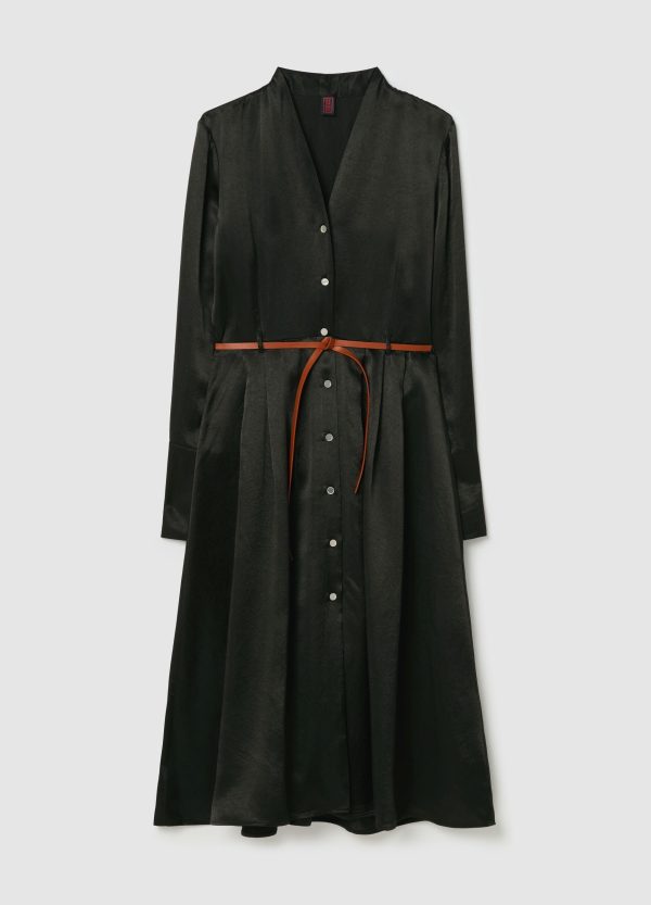 Vestito midi chemisier in satin - Image 5