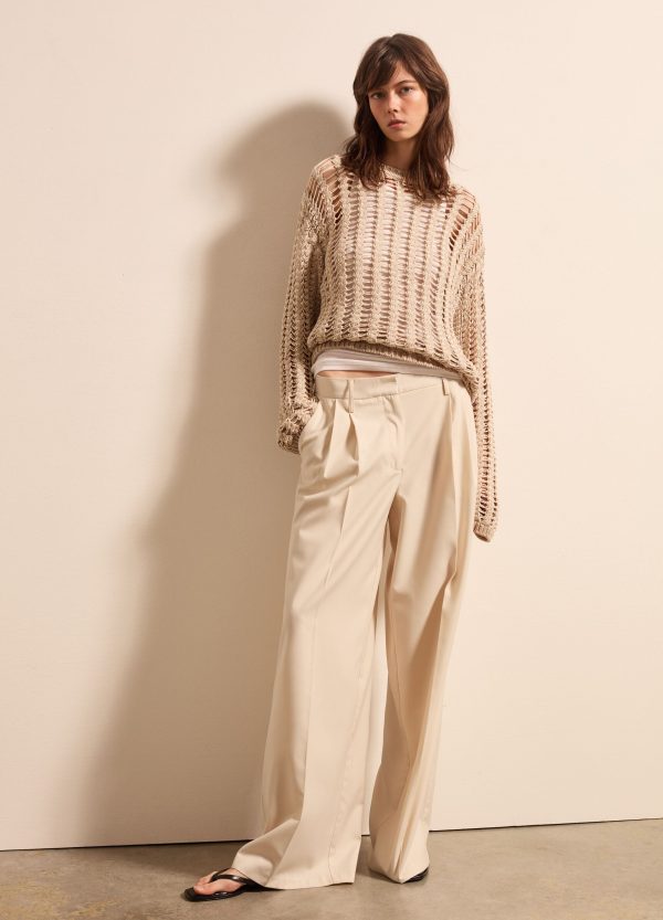 Maglia traforata in cotone
