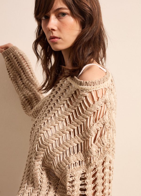 Maglia traforata in cotone - Image 2