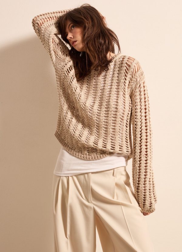 Maglia traforata in cotone - Image 4