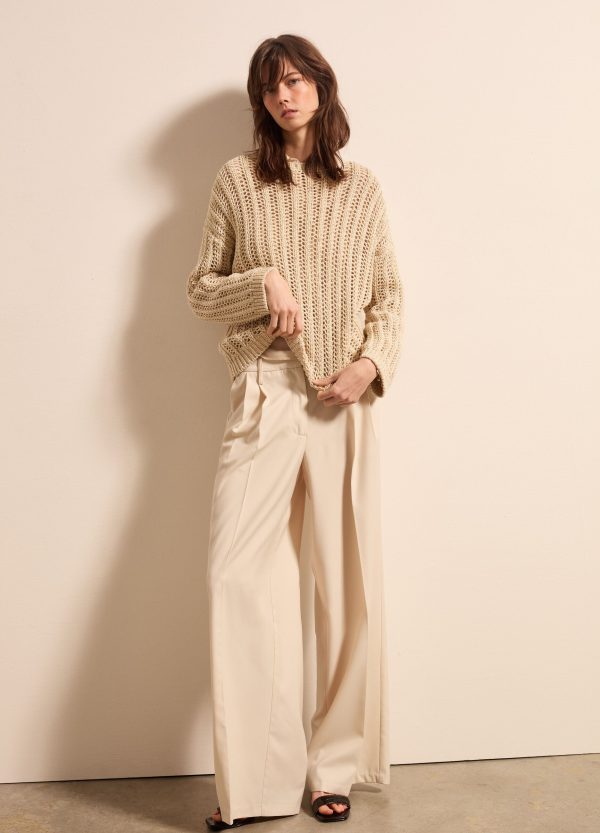 Pullover traforato con lurex - Image 3