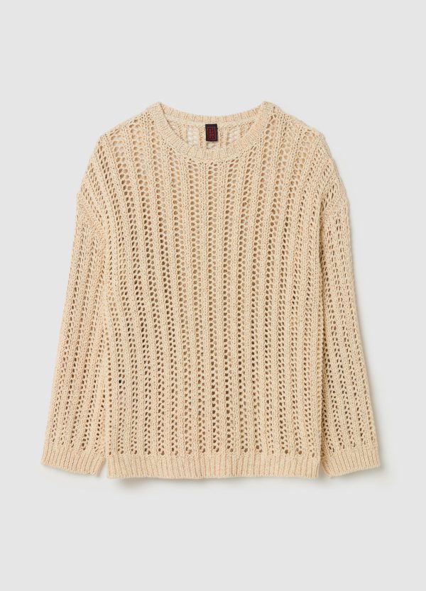 Pullover traforato con lurex - Image 6