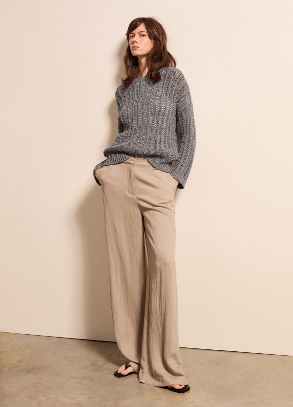 Pullover traforato con lurex