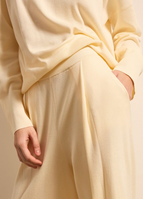 Pantalone a gamba larga in cotone - Image 3