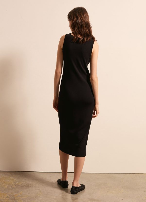 Vestito midi tricot con applicazione gioiello - Image 4