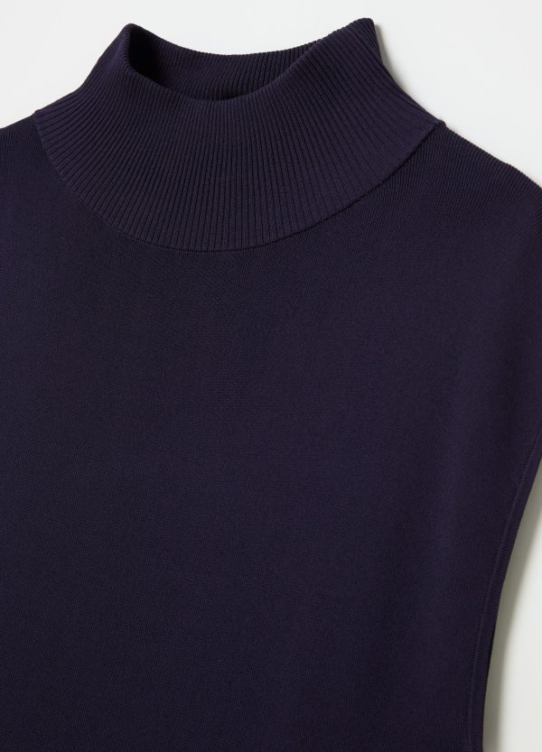 Vestito lungo in crêpe con spacco - Image 6