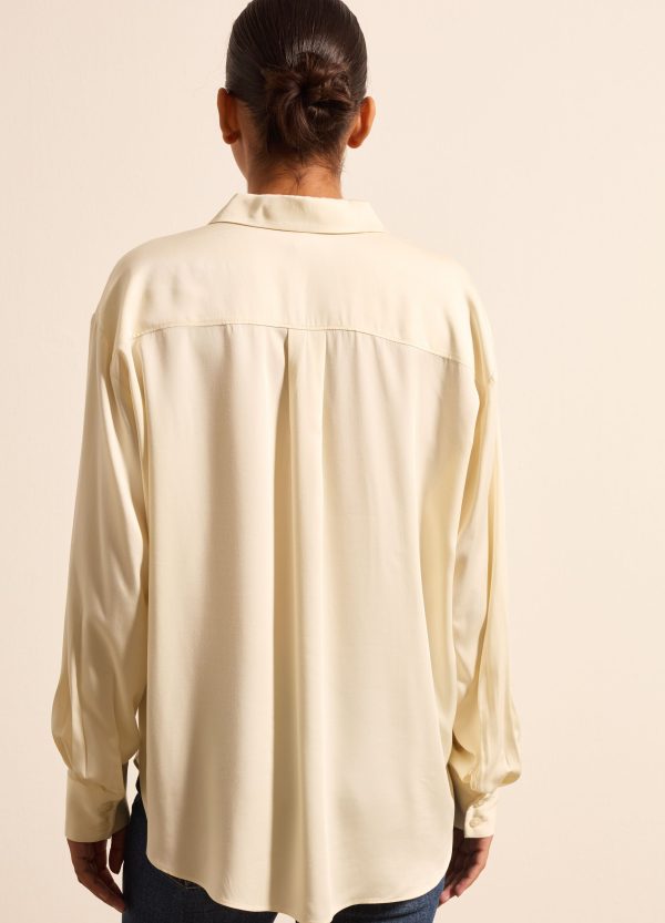 Camicia in satin scollo a polo - Image 4