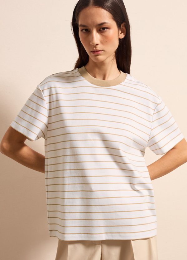 T-shirt boxy fit a righe - Image 4