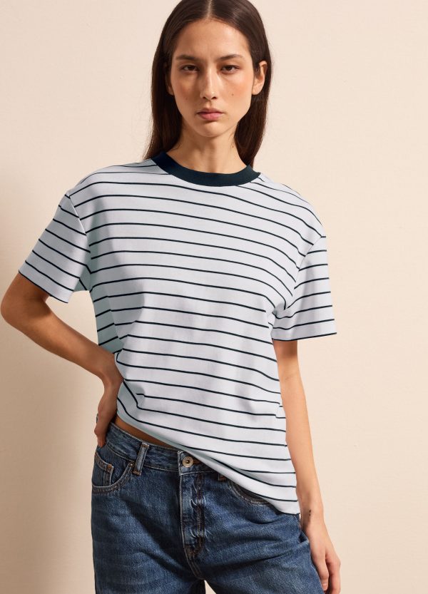 T-shirt boxy fit a righe - Image 2