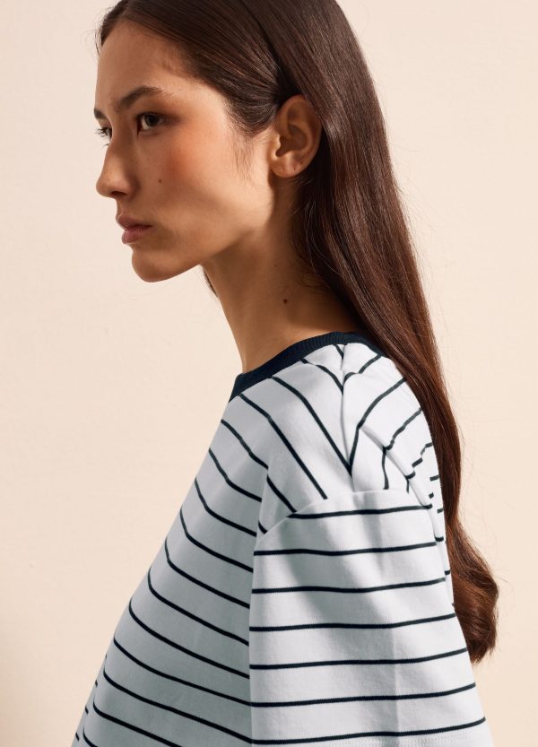 T-shirt boxy fit a righe - Image 3
