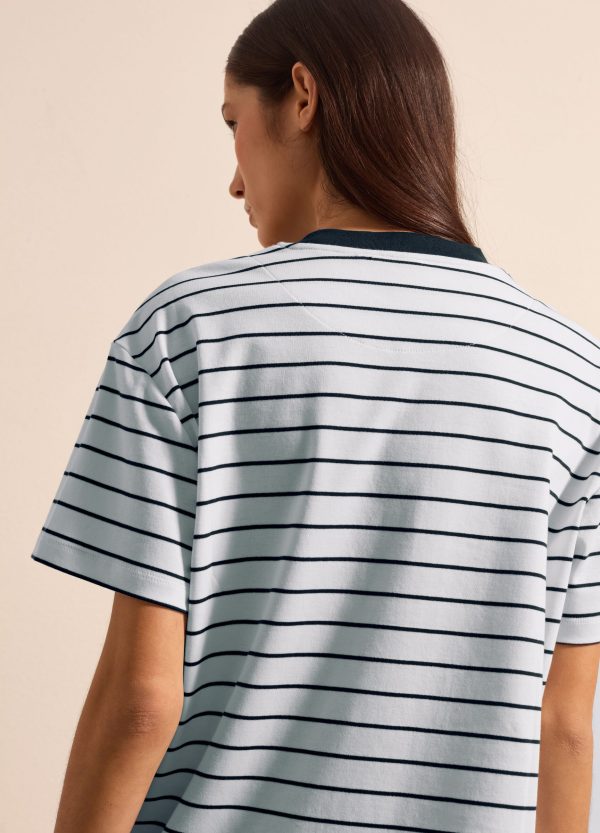 T-shirt boxy fit a righe - Image 4