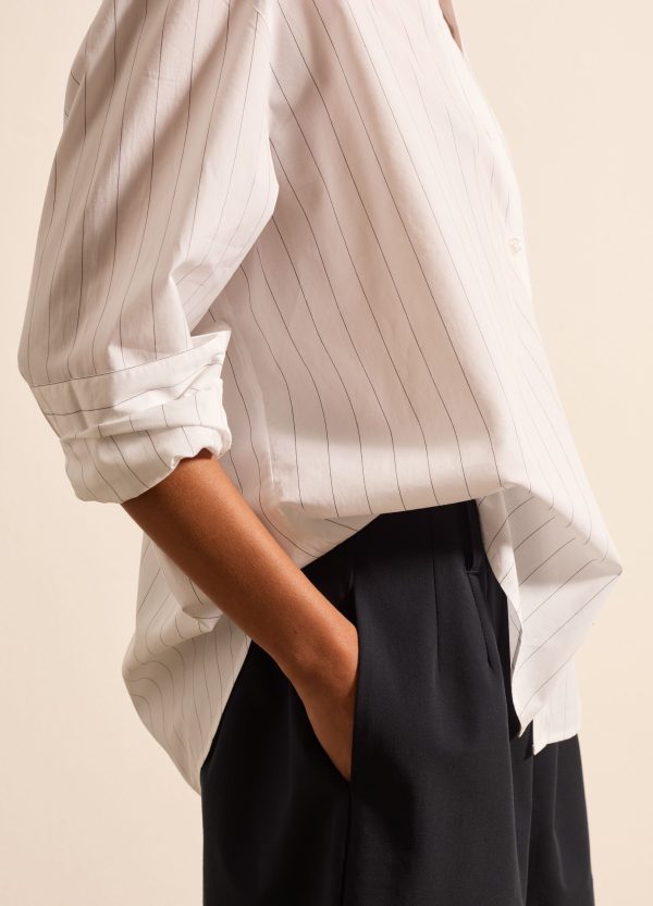 Camicia gessata in popeline - Image 3