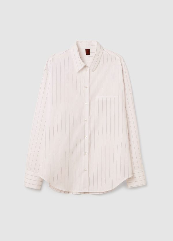 Camicia gessata in popeline - Image 5