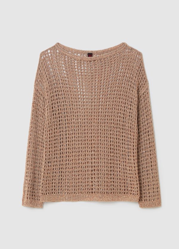 Maglia traforata con micro paillettes - Image 5