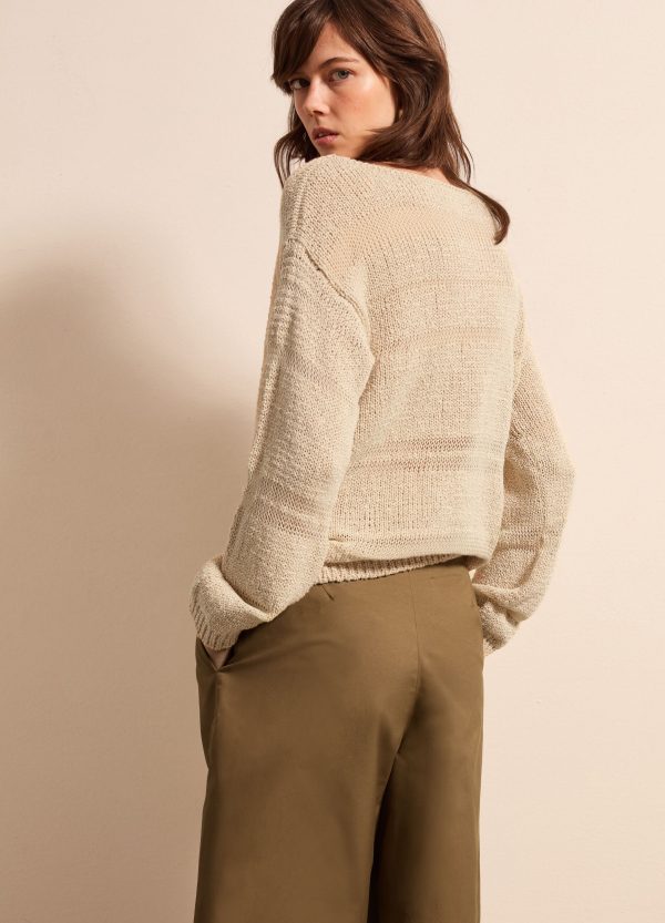 Pullover in cotone con motivo a righe - Image 4