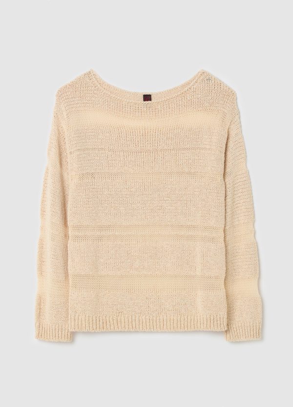 Pullover in cotone con motivo a righe - Image 5