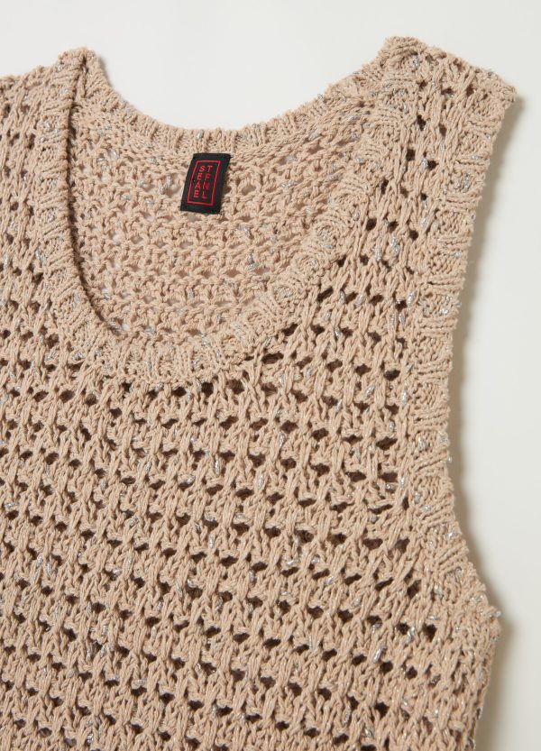 Tank top traforato con motivo a intreccio - Image 6