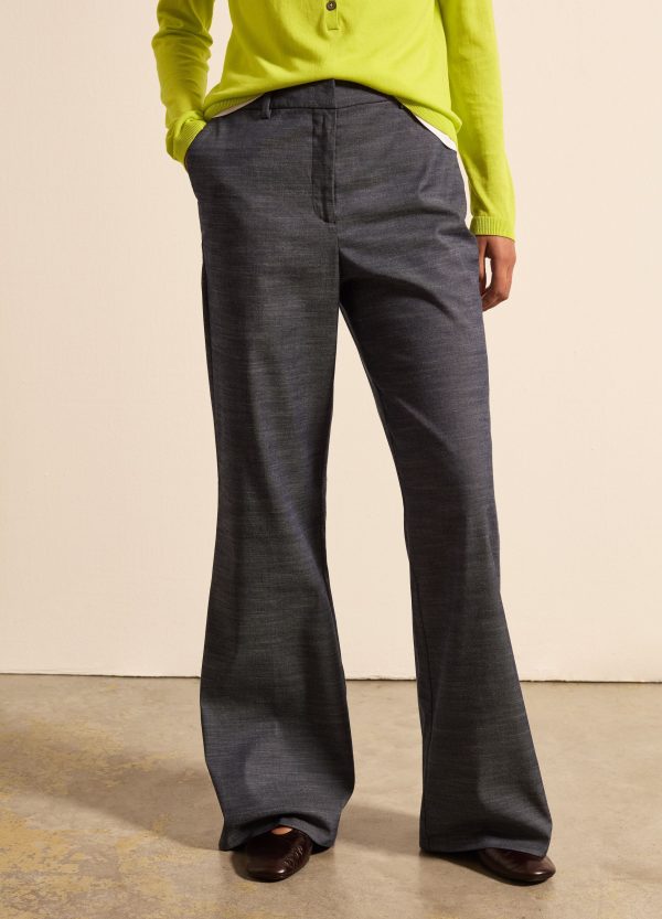 Pantalone flare fit effetto denim - Image 2