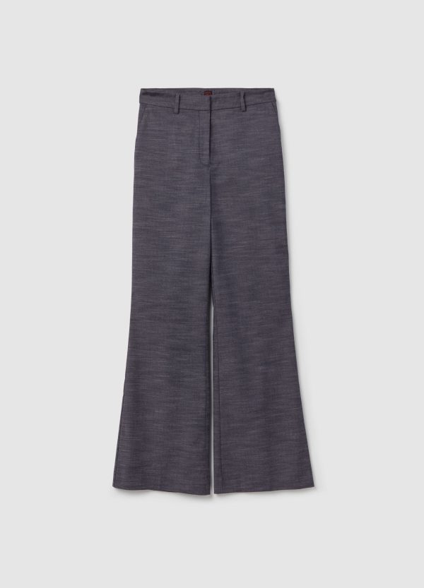 Pantalone flare fit effetto denim - Image 5
