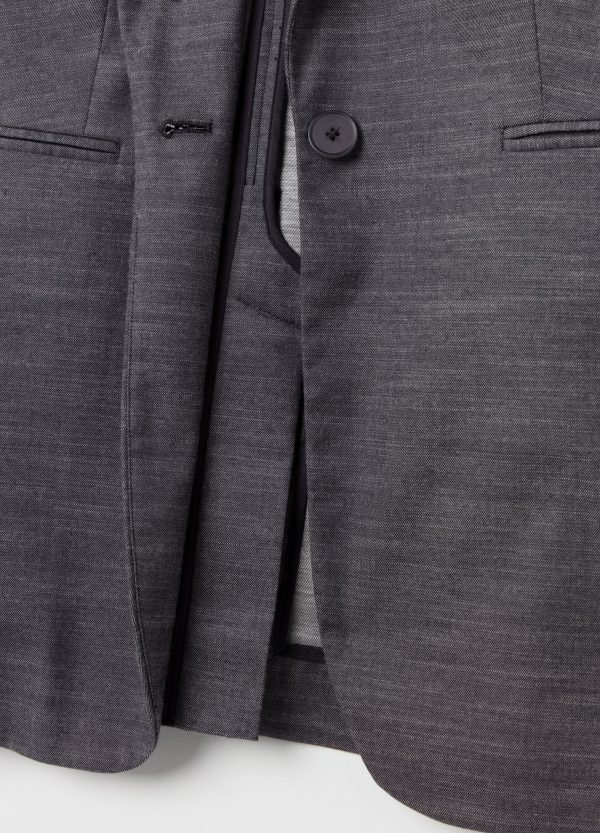 Blazer monopetto effetto denim - Image 6