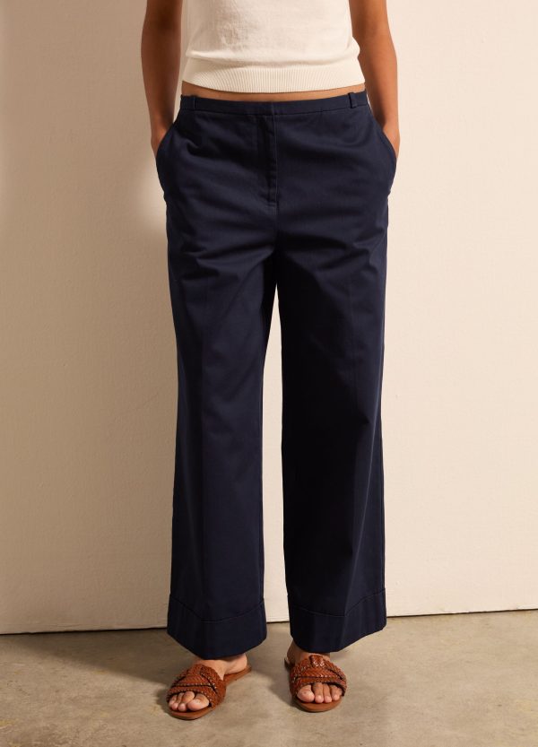 Pantalone a gamba larga straight fit tinta unita - Image 2