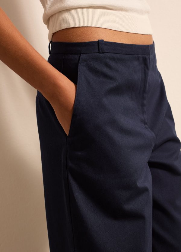 Pantalone a gamba larga straight fit tinta unita - Image 3