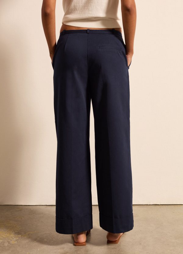 Pantalone a gamba larga straight fit tinta unita - Image 4