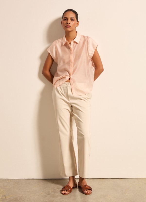 Pantalone flare fit cropped