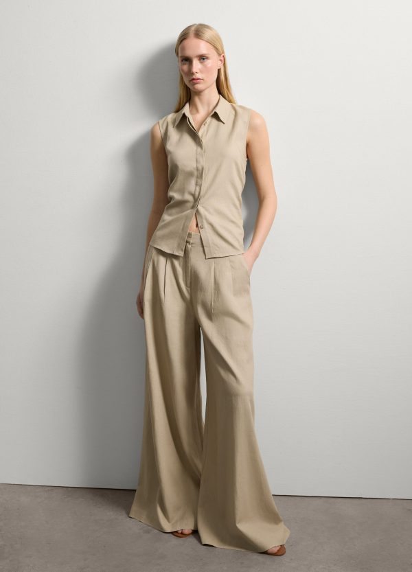Pantalone palazzo a gamba larga