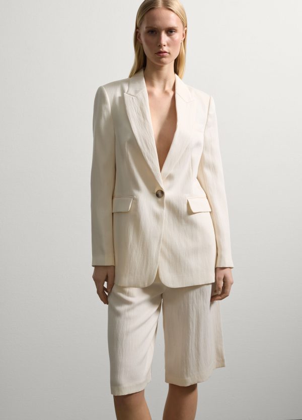 Blazer monopetto in crêpe