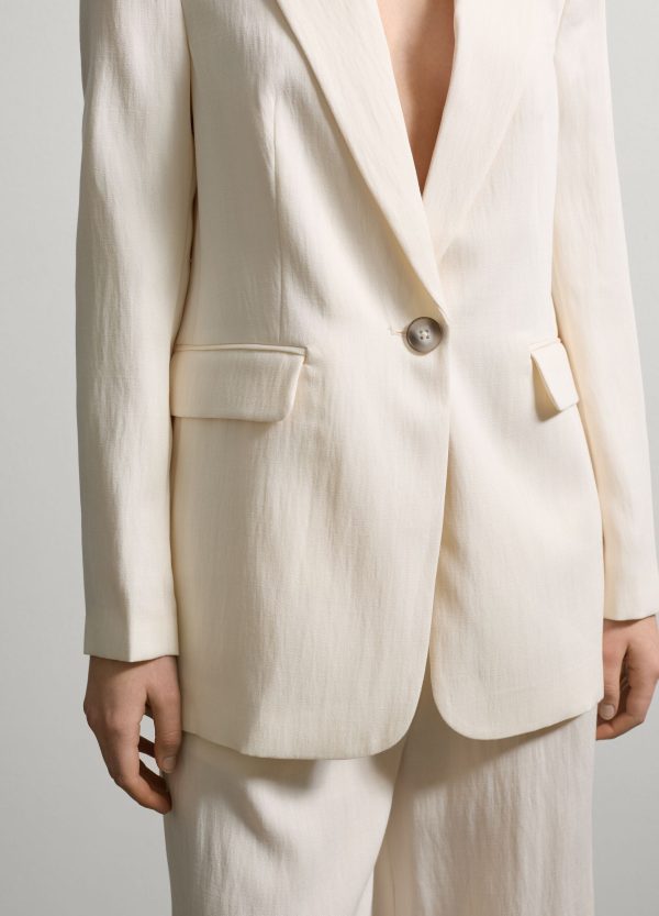 Blazer monopetto in crêpe - Image 3