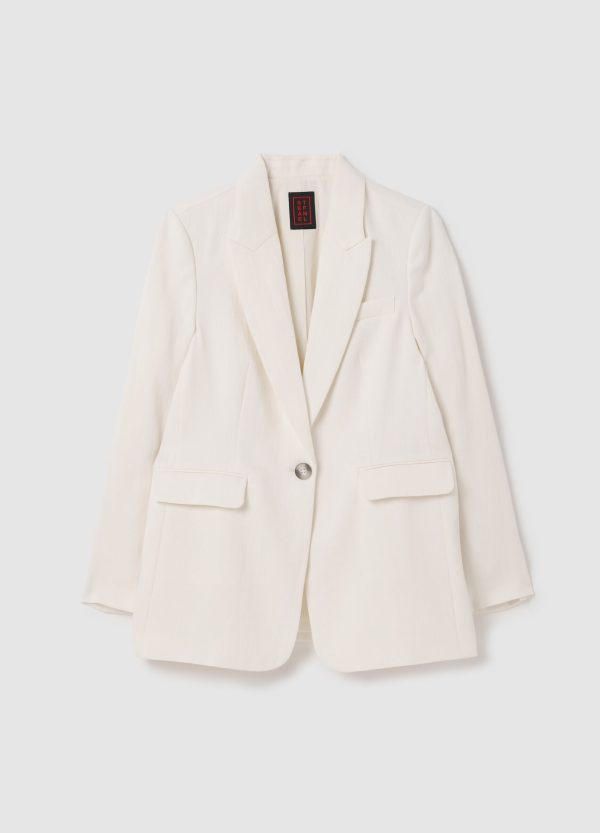 Blazer monopetto in crêpe - Image 5