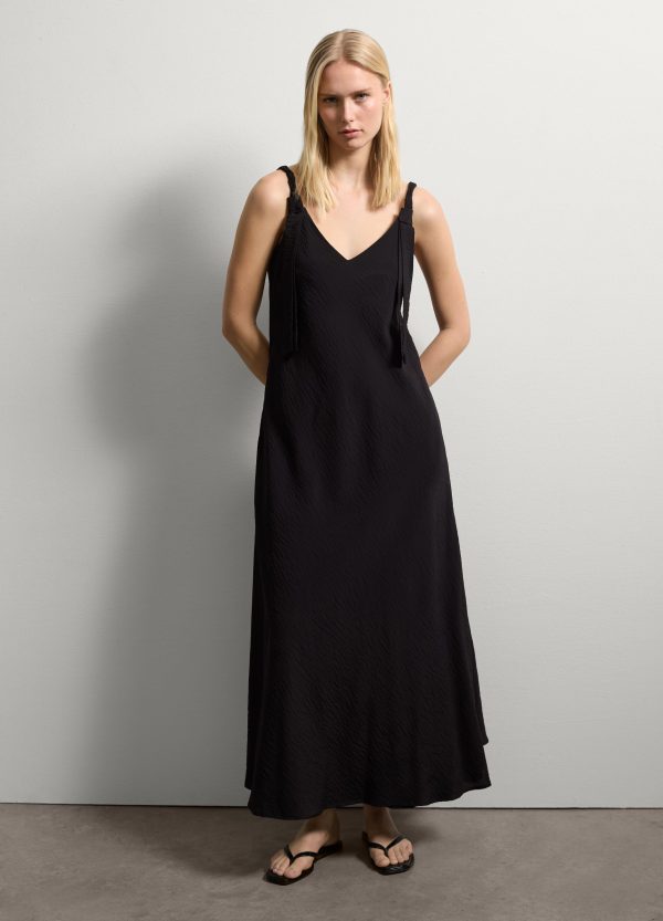 Slip dress con spalline intrecciate