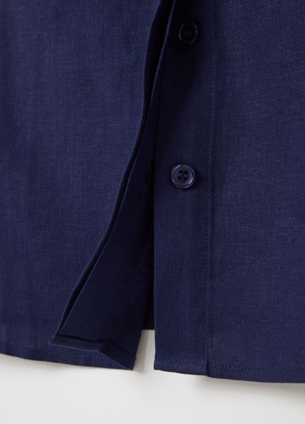Camicia smanicata in lino e viscosa - Image 6