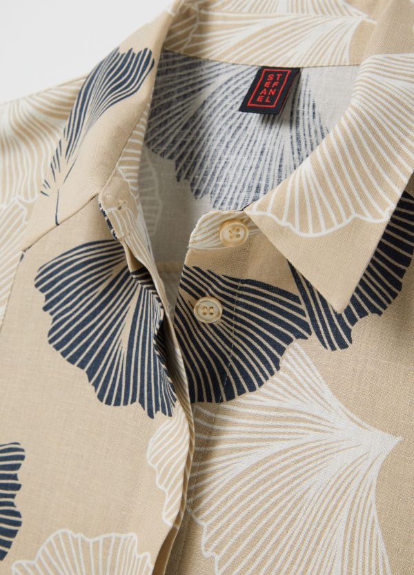Camicia smanicata in lino e viscosa - Image 6