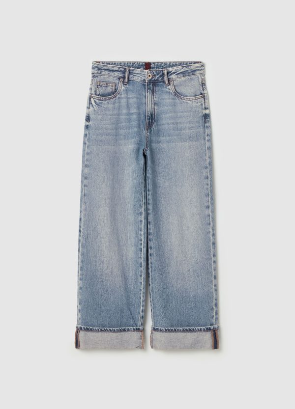 Jeans a gamba larga con risvolti - Image 5