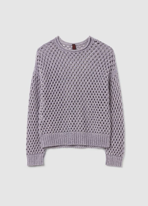 Maglia traforata con scollo a barca - Image 5